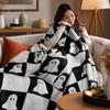 Scary Halloween Flannel Blanket, Cozy Soft Throw for Couch and Bed, Holiday Decor