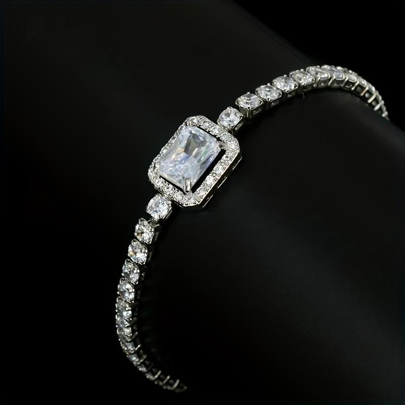 One Square Sugar Sparkling Faux Bracelet Jewelry Women's High-End Wristband