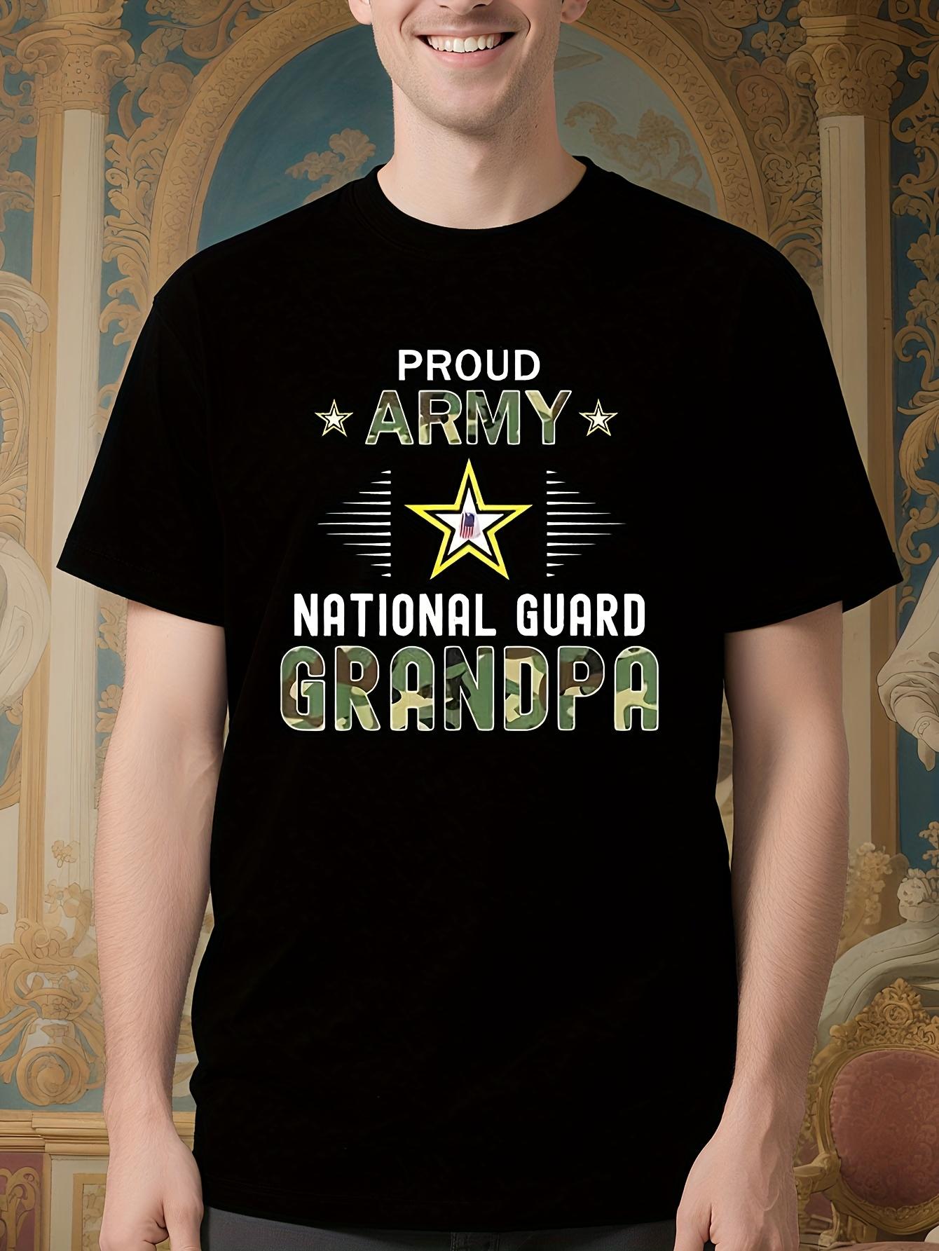 Proud Army National Guard Grandpa Camouflage Graphic Tshi... S