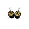 1 Set Diy Accessories 1/64 Model Wheels With Slicks Rubber Tires For Toy Model Petal Wheel Diecast Cars Refiting Parts