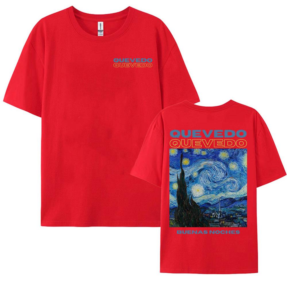 

Rapper Quevedo Buenas Noches Album Graphic New T-shirts Vintage Hip Hop High Street T Shirt Unisex Summer Oversized Soft T Shirt S