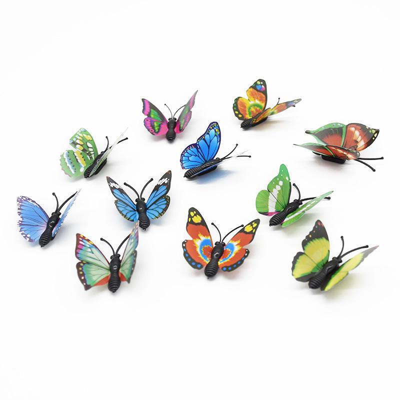 50/100PCS Artificial Plastic Butterfly Home Room Decora Headwear Accessories Wall Stickers Diy Candy Box Scrapbook Wedding Party