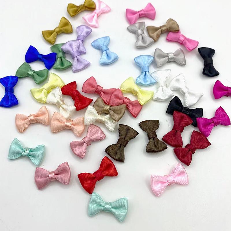 2cm Handmade Mini Cotton Bows for DIY Clothing & Doll Accessories
