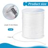 Braided Nylon Thread, Chinese Knotting Cords for Jewelry Making Macrame Craft, White, 1.5mm, About 100yards/roll