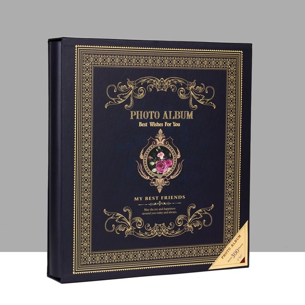 

6 Inch 500 Pockets Photo Album Laminated Insert Pocket Scrapbook Album Large Capacity Slip-in Picture Albums Home Storage