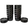 10 Buckets and 10 Lids, Black (4.4 Gallon) - Plastic Material,20L Plastic Barrel Car Bucket, Kimchi Bucket