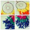 Dream Catcher with Lights, Wall Hangings, Crafts,  for Bedroom, Balcony, Garden, Party, Café, Decoration, Wedding, Decorative, Multi Feathers