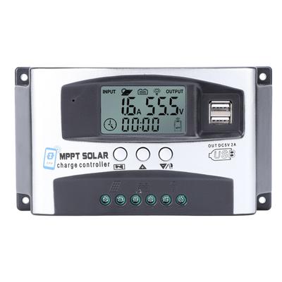 MPPT Solar Charge Controller Bluetooth App Control 12V 24V 36V 48V LCD Display Solar Panel