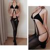 Sexy Seduction Pure Desire Passion Open File Free One-piece Black Stockings Women's Sexy Underwear
