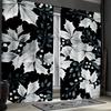 2pc Natural plant pattern curtains, polyester fabric, machine washable, suitable for bedroom and living room decoration