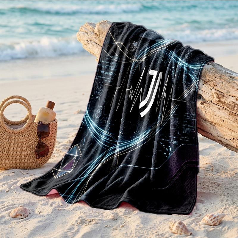 Asciugamano da Spiaggia in Microfibra con Stampa Juventus FC Asciugatura Rapida Assorbente Grande Asciugamano per Spiaggia Nuoto Viaggio