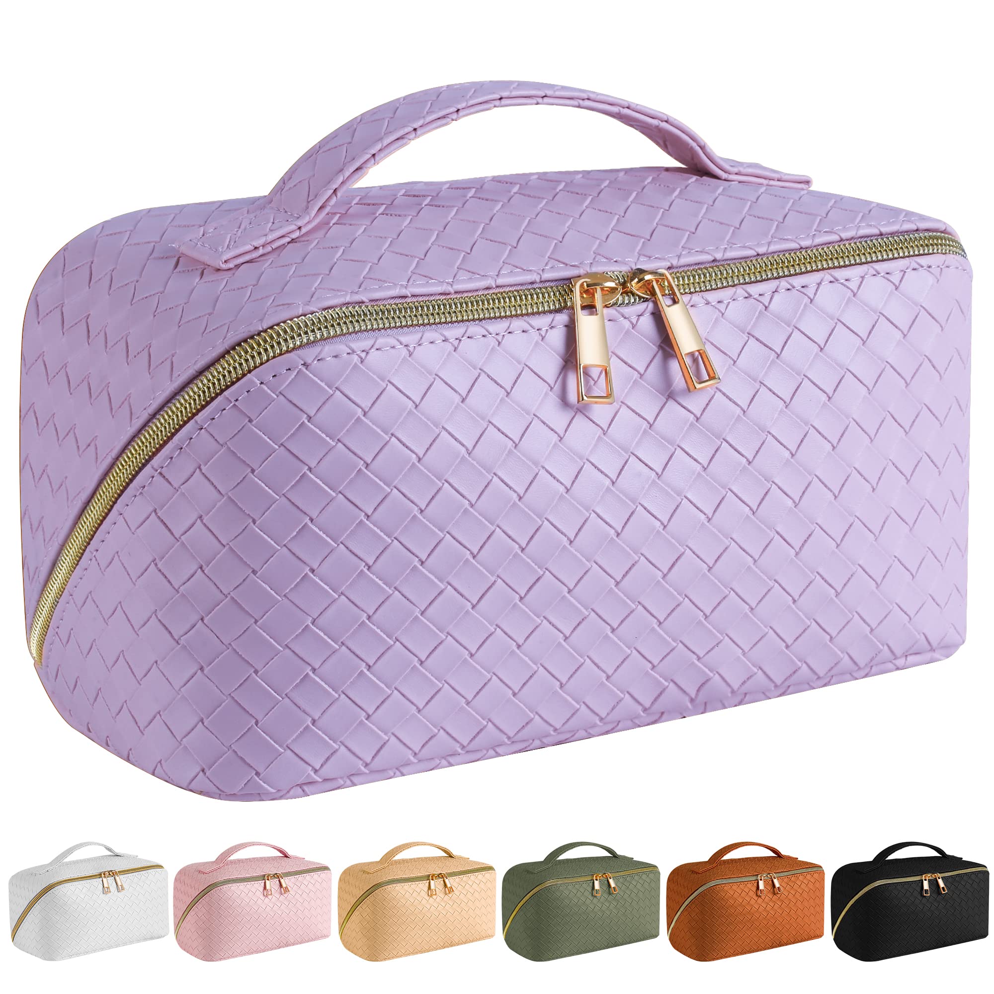 

Дорожная косметичка большой вместимости - косметичка, водонепроницаемая косметичка из искусственной кожи, женская портативная дорожная косметичка с ручкой