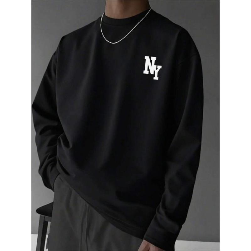 

Men s Long Sleeve Tee, Ideal for Work From Home XXL чёрный