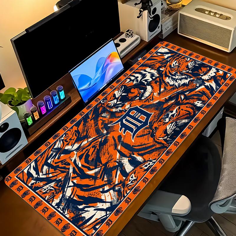 Detroit Tigers Color Mouse Pad Large Gaming Table Cushion Non-slip Laptop Tablet Big Mousepad XXL Mat Mini PC Playmat With Lock edge