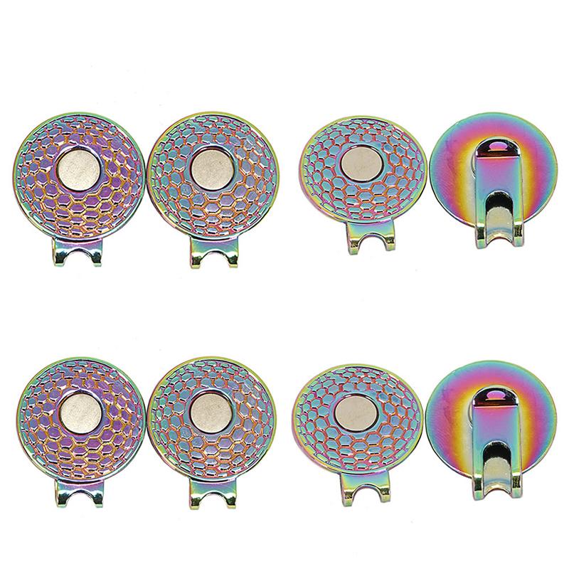 1Pcs 25Mm Golf Hat Clip Golf Mark Round Coin Metal Hardware Magnetic Hat Clip Golf Accessories