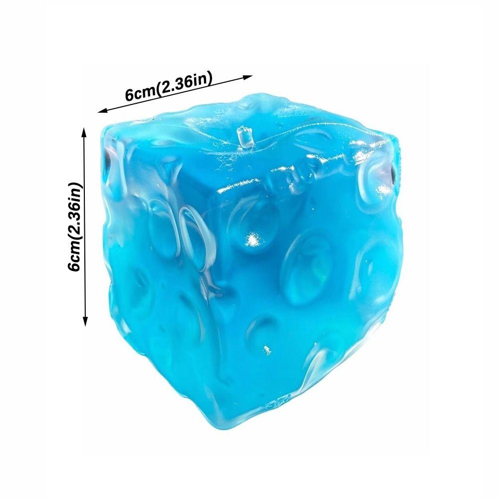 Transparent Filling Cheese Pinch Toy Slow Rebound Cheese Squeeze Fidget Toy Stress Relief