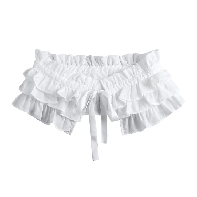 Women Classical Tiered Ruffle Choker False Collar with Ties for Gothic Outfits Victorian Detachable Collar Shawl Cape