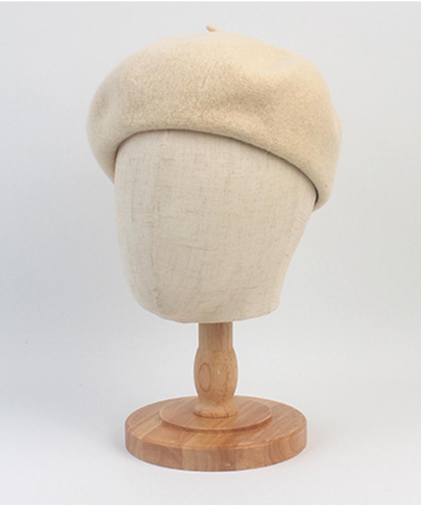 Yunibeosyeolkemiseuteuli Wool Ivory Bending Beret Wool Beret