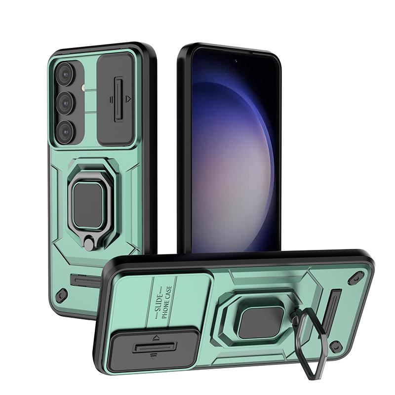 Slide Camera Lens Protector Armor Case For Samsung Galaxy S23 Plus Ultra Military Grade Bumpers Ring Cover