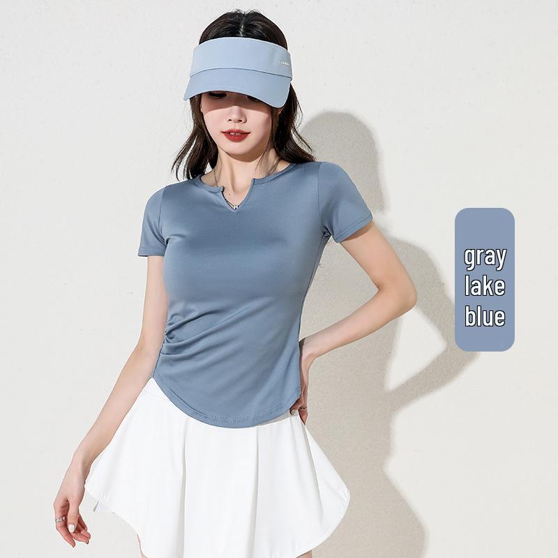 Women's Quick-Dry Slimming Yoga T-Shirt - Breathable Short Sleeve Running & Fitness Top