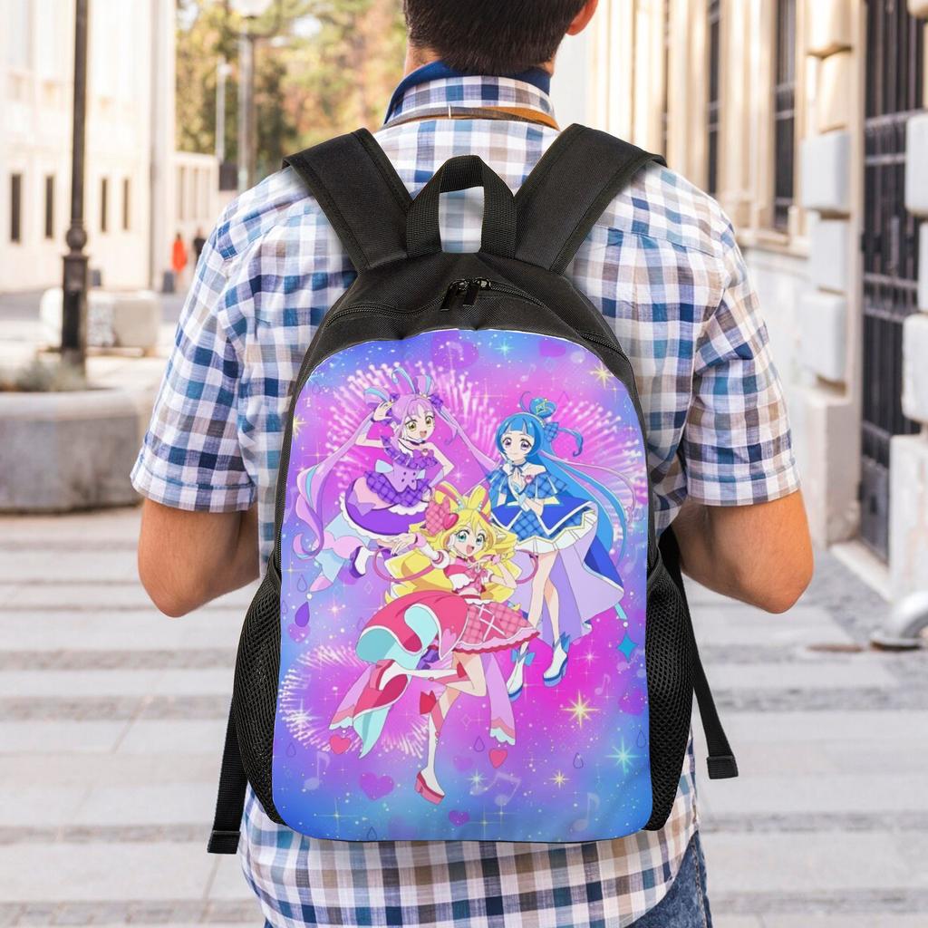Pretties Anime Cures Backpacks for Men Women Waterproof College School Bishoujo  Bag Printing Bookbag