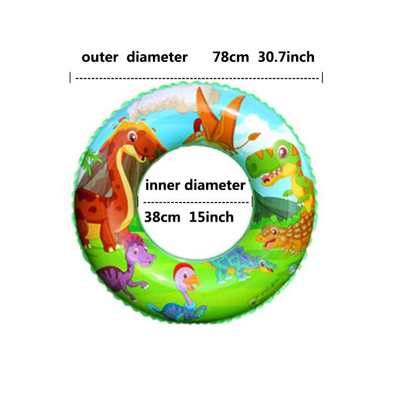1pcs Dinosaur Thickened Inflatable Swimming Ring Children's Water Sports Swimming Pool Floating Safety Floating Ring