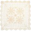 Handmade Crochet Lace Table Runner, 20 Inch Beige Vintage Cotton Doilies Dresser Scarves for Bedrooms, Cotton Handmade Crochet Lace Table Runner for