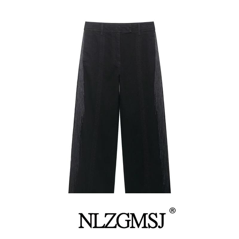 2025 Winter Arrival: European & American Style Tassel Casual Long Pants Medium