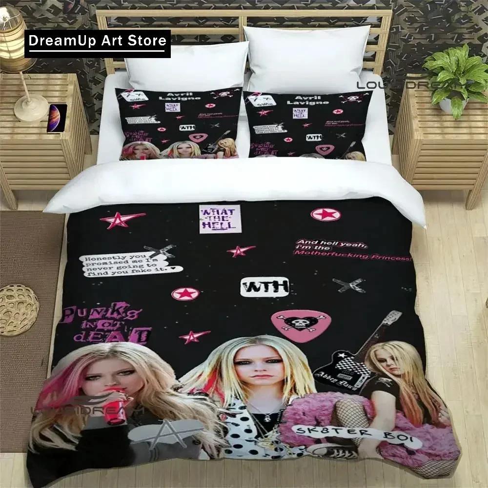 3D Print Fashion Avril Singer Lavigne Bedding Set Boys Girls Twin Queen Full Size Duvet Cover Pillowcase Bed Adult Bedroom