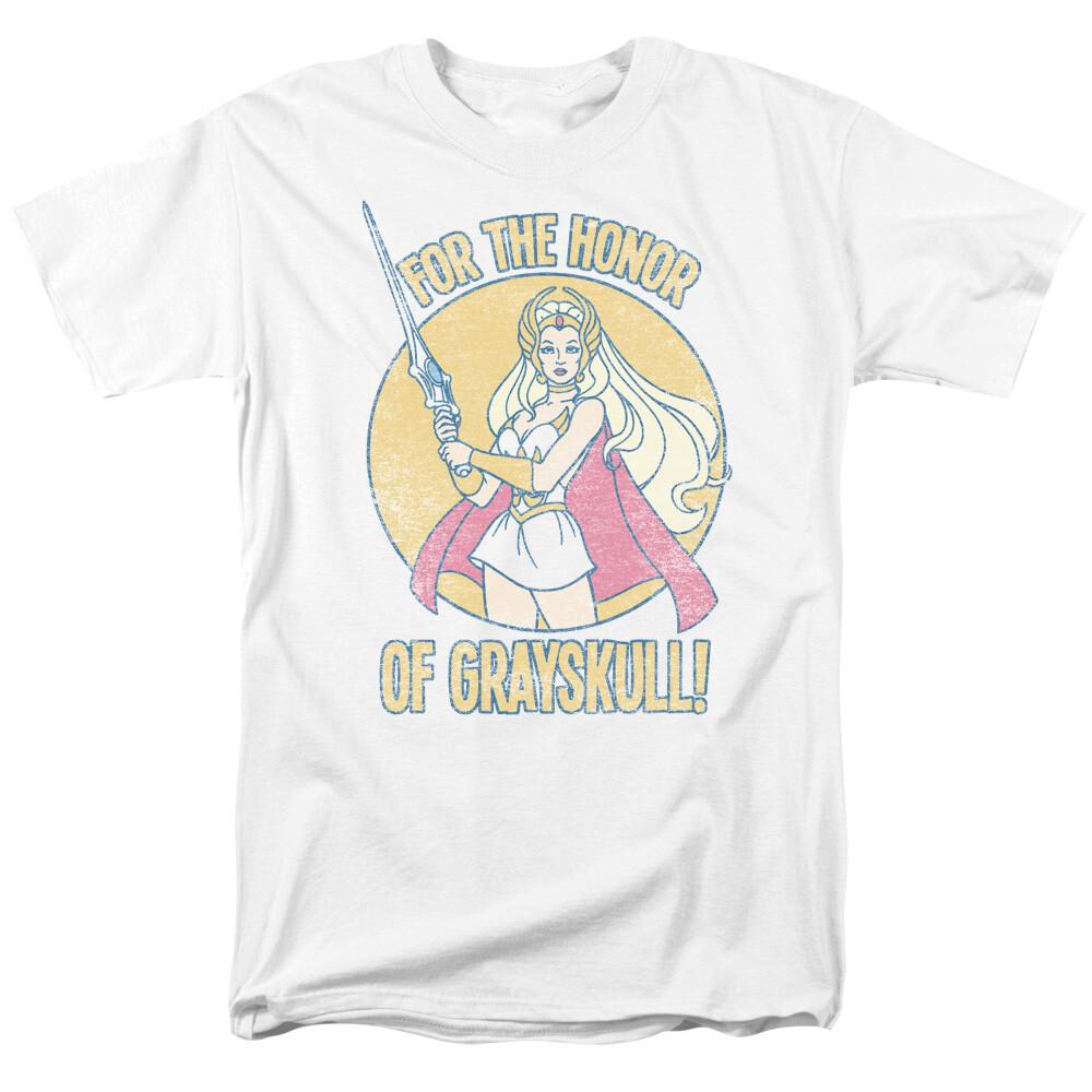 She-Ra Honor of Grayskull T Shirt Mens Licensed Cartoon Merchandise White XXL