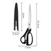 10 Inch Stainless Steel Tailor Shears for Fabric Leather Cutting Professional Sewing Craft DIY Apparel Making Tool Accessory