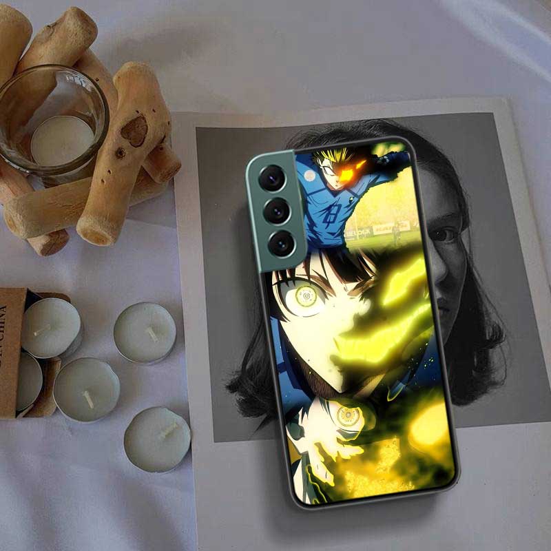 Blue Lock Anime Phone Case For Samsung Galaxy S22 S25 Ultra S21 S10 Plus S26 Edge S20 S23 S24 FE Cover Silicone Soft TPU Cle