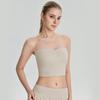 New Non-slip Chest-wrapped Yoga Clothes with Chest Pads, Sports Underwear, Tight and Breathable Fitness Tube Top, Women's 11101