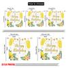 2pcs 2D flat printing Curtains Happy Birthday Lemon Party Fabric Without Electricity Festive Holiday for All Season celebrations