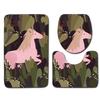 Unicorn Bathroom Toilet Three-Piece Floor Mat Doormat Bathroom Carpet