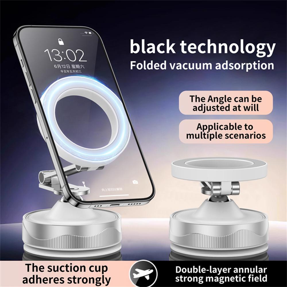X30 360° Vacuum Magnetic Car Phone Holder Suction Cup Foldable Cell Phone Stand Mount for Auto/Car