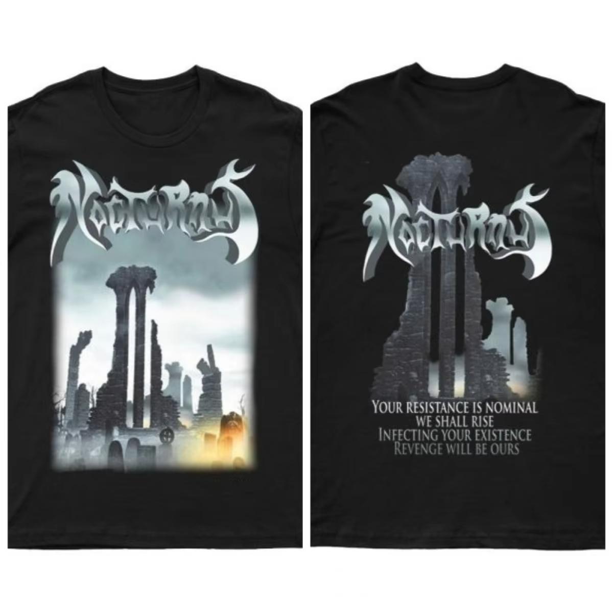 

Новинка 2025 года NOCTURNUS - Футболка унисекс с принтом Эфирная гробница , модный трендовый крой, короткий рукав, круглый вырез из чистого хлопка. 4XL