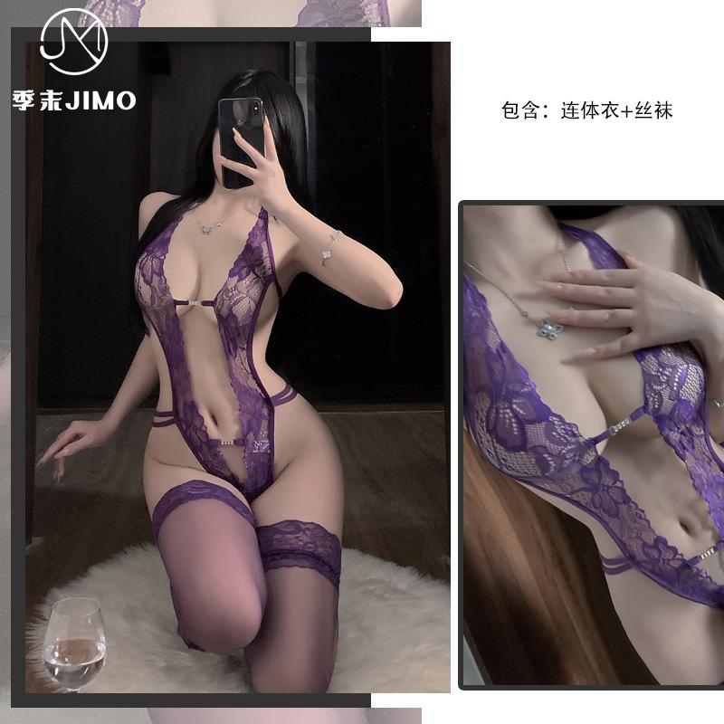 Pure desire sexy neck lace underwear perspective free erotic onesie hot temptation erotic underwear women B