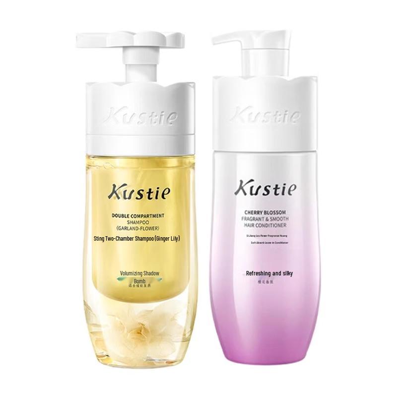 Kustie Camellia & Cherry Blossom Hair Care Set