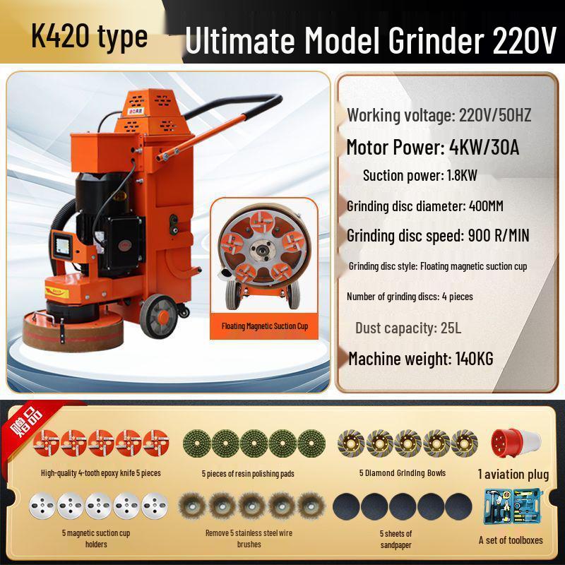 Shanghai Dust-Free Epoxy Floor Grinder: Concrete, Cement, Pavement, Paint Stripper, Terrazzo Polisher