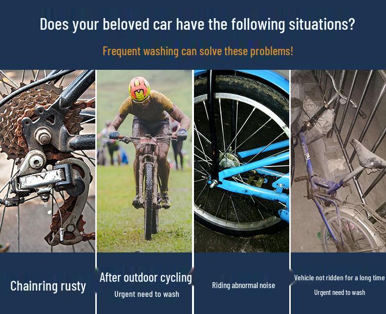 Bike Chain Cleaning Kit: Soft Bristle Brush for Mountain and Road Bikes