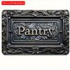 2d Flat 30*20cm, Classical Floral Food Storage Wooden Sign, Victorian Style Retro Poster Wall Decor, Suitable for Kitchen, Bar, Tavern Garden, Bedroom