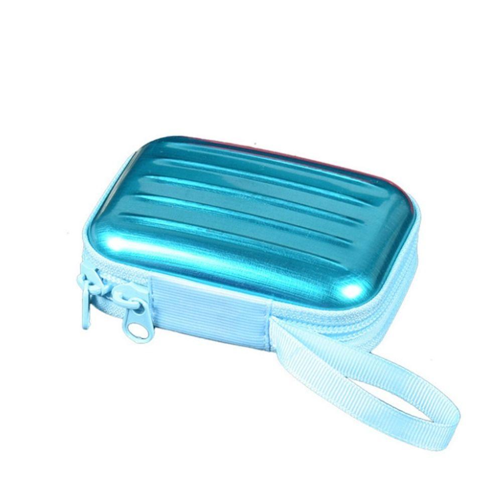 

Прямокутний мішок для зберігання кабелю даних. Креативний мішок для зберігання навушників синій