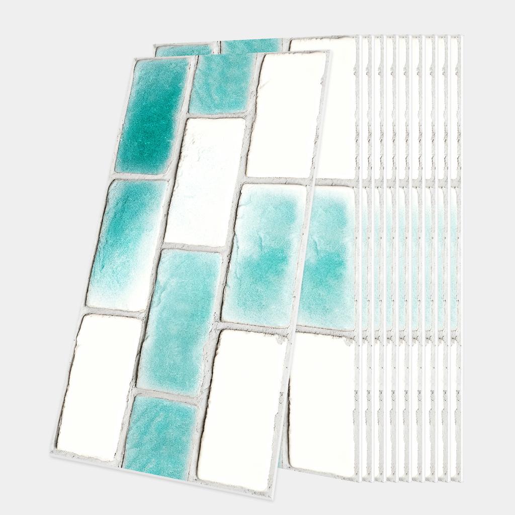 10/20/30Pcs 3D Mosaic Tile Stickers - Waterproof PVC Wall Decals - Thickened Self-Adhesive Brick Wallpaper for Kitchen & Bathroom - Multiple Designs