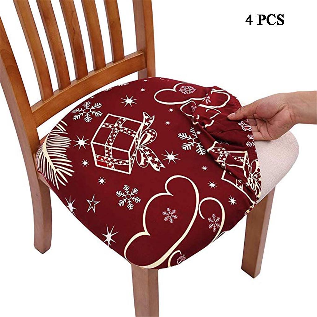 Chair Covers Dining Room Chair Protector Slipcovers Christmas Decoration 4PCS