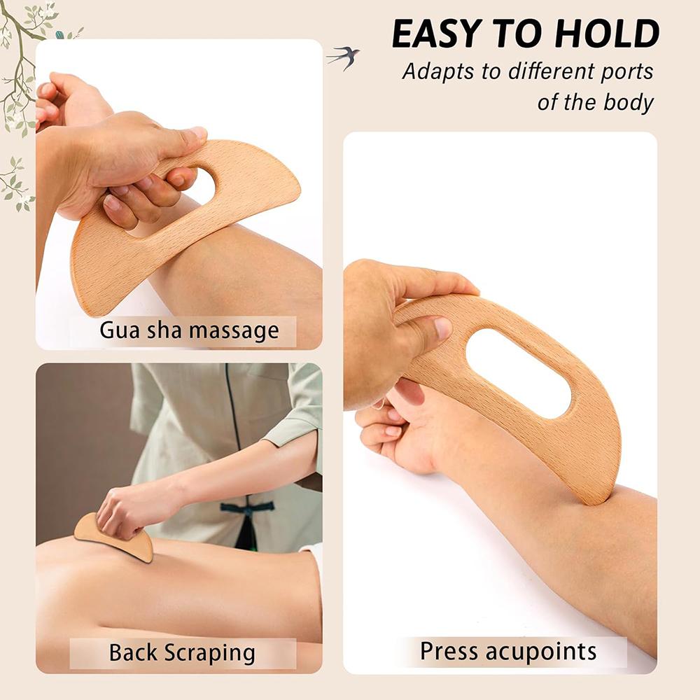 Body Scraping Tools Wooden Massagers Scraping Massage Tools Muscle Scraping Wooden Gua Sha Tool Scraping Board Massage Tool Slim