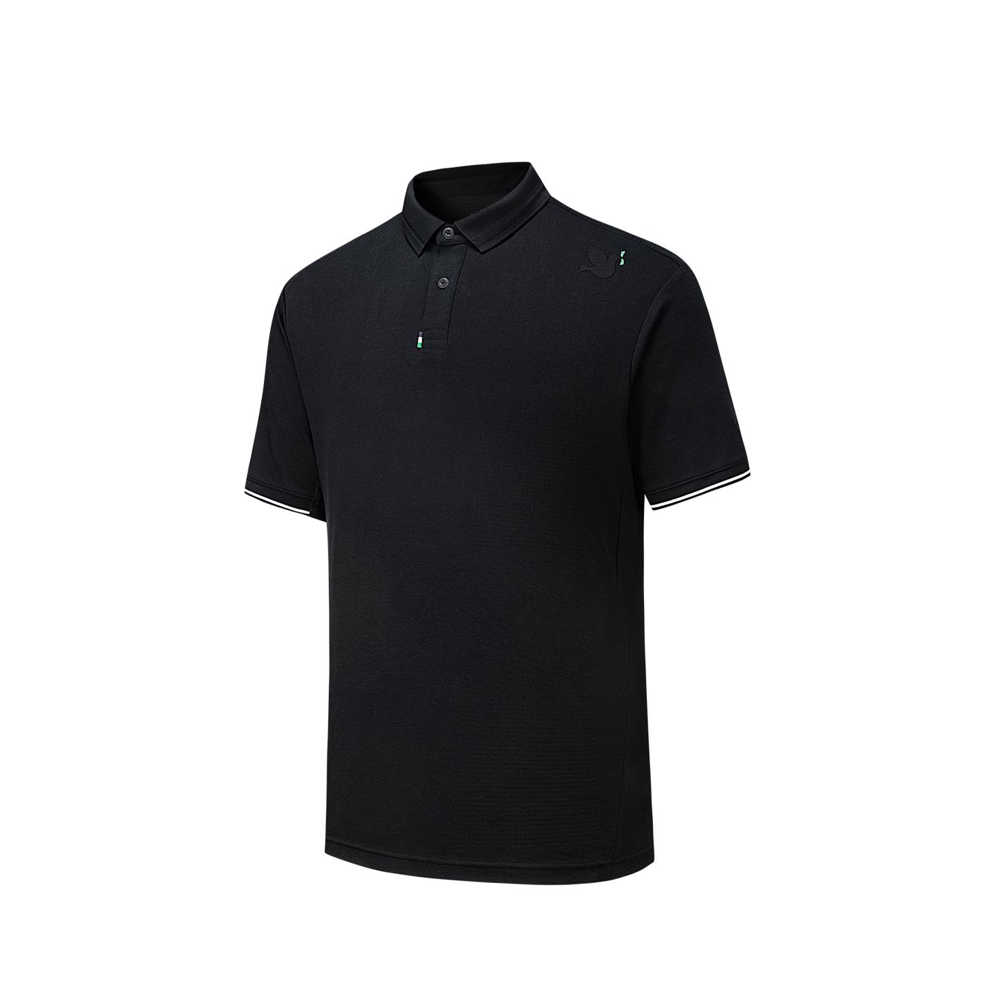 Anta Iconic Life Series Short Sleeve Polo Shirt Men tops Basic-Black 152628114-5 S