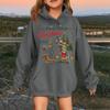 Children's Fashionable Casual Long-sleeved Loose Christmas Print Pullover Hooded Sweatshirt