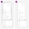 Garden Privacy Screen Canvas Silver 50 X 150 Cm Stainless Steel