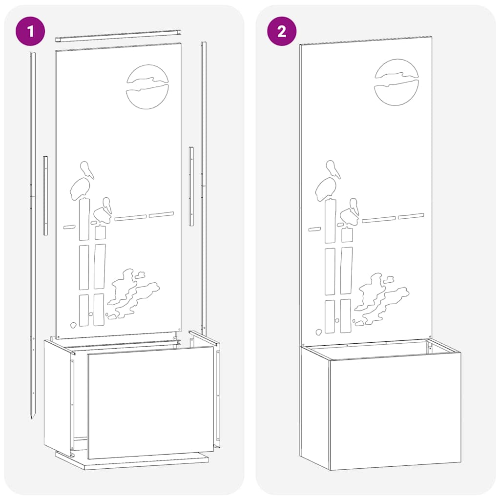 Garden Privacy Screen Canvas Silver 50 X 150 Cm Stainless Steel